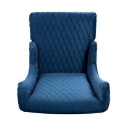 Blue fabric wide wing back chair by La Spezia additional picture 10