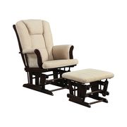 Light beige glider chair w/ ottoman by Coaster additional picture 4