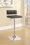 Adjustable swivel square bar stool in black by Coaster additional picture 2