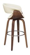 Contemporary walnut and cream bar stool by Coaster additional picture 4