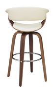 Contemporary walnut and cream bar stool by Coaster additional picture 5