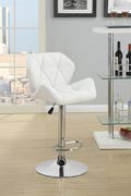 Pair of modern bar stools in white additional photo 2 of 1