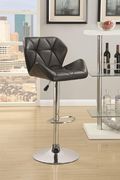 Pair of modern bar stools in black by Coaster additional picture 2