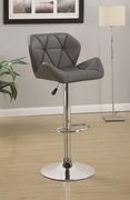 Pair of modern bar stools in gray by Coaster additional picture 2