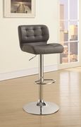 Pair of gray bar stools w/ adjustable height by Coaster additional picture 2