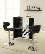 Contemporary bar unit with frosted glass top by Coaster additional picture 2