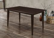 Rectangular cappuccino wood dining table in casual style additional photo 4 of 9