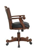 Casual black and tobacco upholstered game chair additional photo 3 of 4