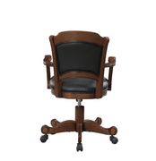 Casual black and tobacco upholstered game chair additional photo 4 of 4