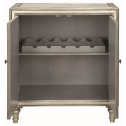 Mirrored/silver accent wine cabinet by Coaster additional picture 2