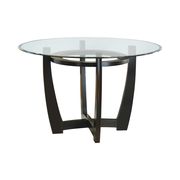 Modern cappuccino base round glass table by Coaster additional picture 7