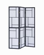 Contemporary black three-panel screen by Coaster additional picture 2