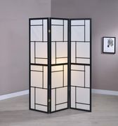 Contemporary black three-panel screen by Coaster additional picture 3