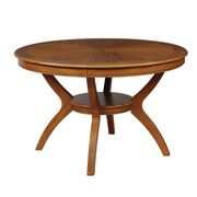 Round brown walnut casual dining table by Coaster additional picture 3