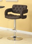 Designer bar stool in dark brown by Coaster additional picture 2