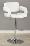 Designer bar stool in white by Coaster additional picture 2