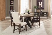 Contemporary beige upholstered parson chair by Coaster additional picture 2