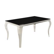 Stainless steel base / black glass table by Coaster additional picture 6