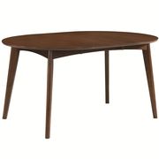 Simple casual stylish oval wood top table by Coaster additional picture 2