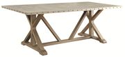 Rustic nailhead trim dining table by Coaster additional picture 2