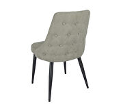 Off white microfiber upholstery dining chair additional photo 2 of 5
