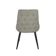 Off white microfiber upholstery dining chair additional photo 3 of 5