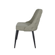 Off white microfiber upholstery dining chair additional photo 4 of 5