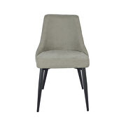 Off white microfiber upholstery dining chair additional photo 5 of 5