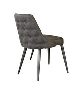 Light gray microfiber upholstery dining chair additional photo 5 of 5
