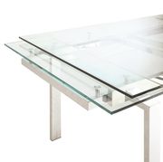 Chrome/glass modern table w/ extensions by Coaster additional picture 3