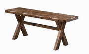 Rustic nutmeg solid wood dining table additional photo 2 of 2