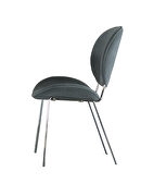 Gray velvet dining chair by Coaster additional picture 2