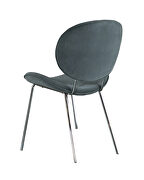 Gray velvet dining chair additional photo 3 of 3