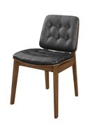 Dining chair in natural walnut / black leatherette additional photo 2 of 1