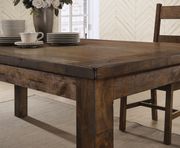 Rustic golden brown solid wood dining table by Coaster additional picture 6