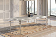 Rectangular dining table with extension leaf silver oak by Coaster additional picture 2
