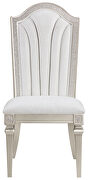 Upholstered dining side chair with faux diamond trim ivory and silver oak (set of 2) by Coaster additional picture 5
