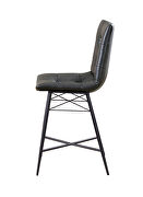 Gray leatherette upholstery counter height stool by Coaster additional picture 5