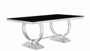 Chrome/glass contemporary glam style table by Coaster additional picture 3