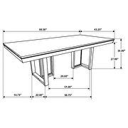 Rectangular dining table in dark grey wood by Coaster additional picture 2