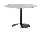 Modern white and black dining table additional photo 2 of 10