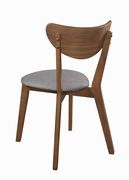 Dining chair in gray fabric/light walnut wood by Coaster additional picture 3