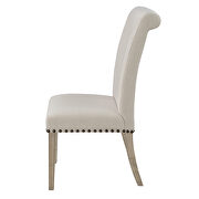 Taylor beige upholstered parson dining chair additional photo 4 of 5