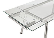 Clean line design glass top extension dining table by Coaster additional picture 6