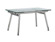 Clean line design glass top extension dining table by Coaster additional picture 8