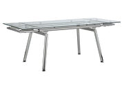 Clean line design glass top extension dining table by Coaster additional picture 9