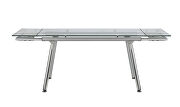 Clean line design glass top extension dining table by Coaster additional picture 10