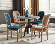 Peacock velvet dining chair in blue by Coaster additional picture 7