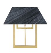 Natural gray marble / gold legs family size dining table by Coaster additional picture 2