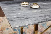Natural gray marble / gold legs family size dining table by Coaster additional picture 6